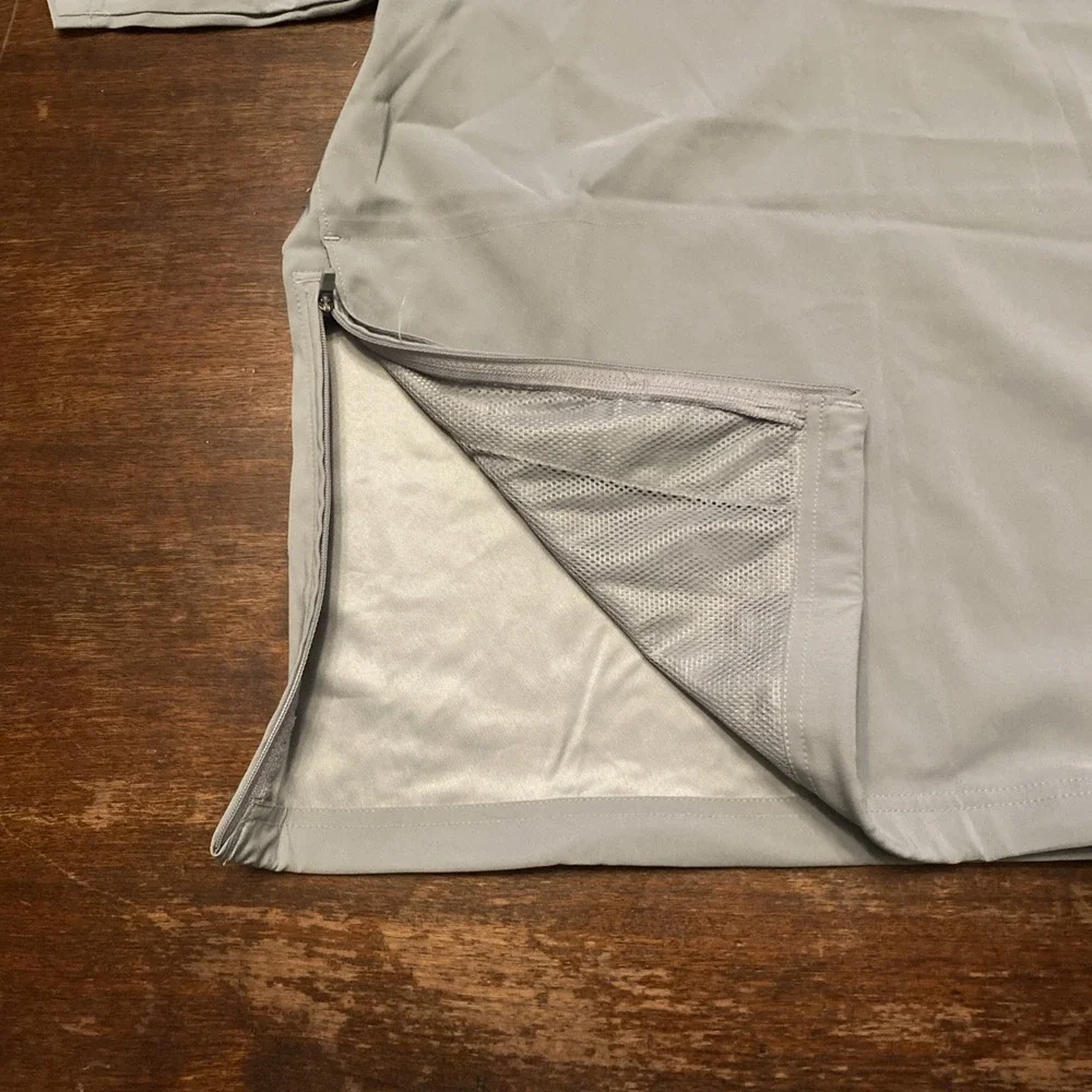 Under Armour Shirt‎ Men XS Gray/White Stretch 1/4 Zip Side Zip Mesh Sports